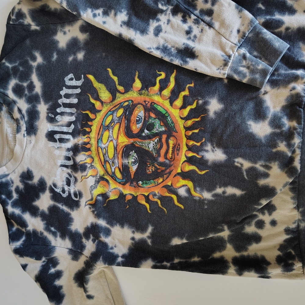Black and Cream Tie-Dye Sweatshirt
